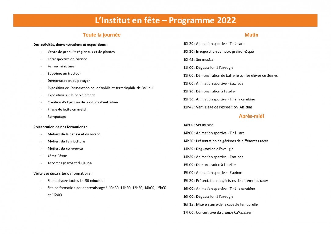 programme 2022