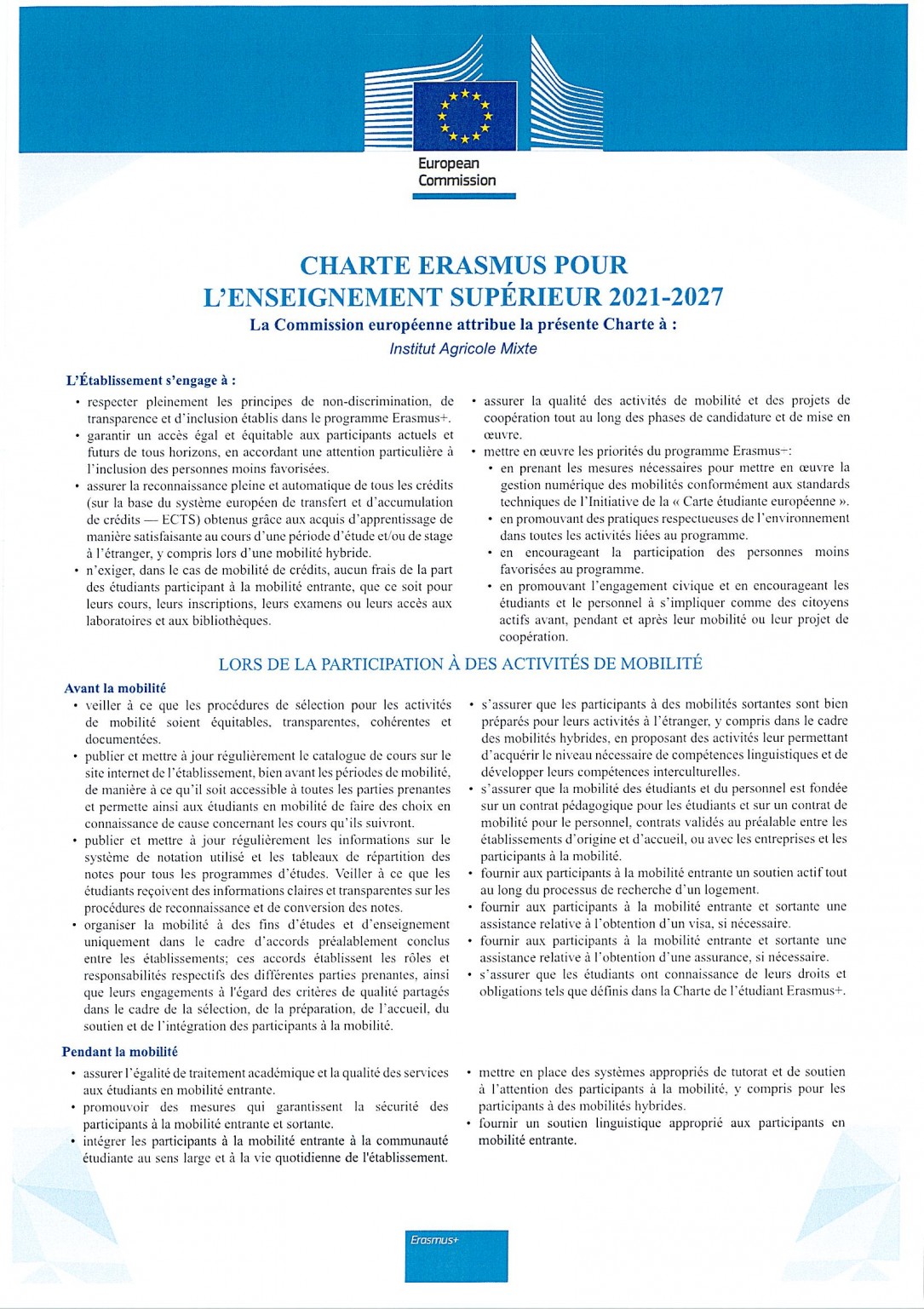 Charte ECHE 2021 2027 signee Page 1 Image 0001